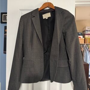 Banana Republic Gray Plaid Sport Coat Tailored